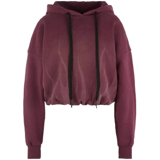 Felpe con cappuccio Donna Vision of Super - Grape Wine Hoodie With Corrosive Flames - Bordeaux