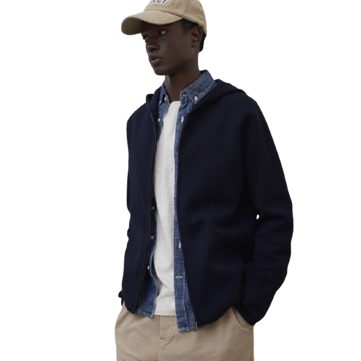 Felpe con cappuccio Uomo Ecoalf - Acacia Knit Man - Blu