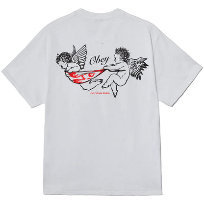 T-shirt Uomo Obey - Obey No Love Lost Tee - Bianco