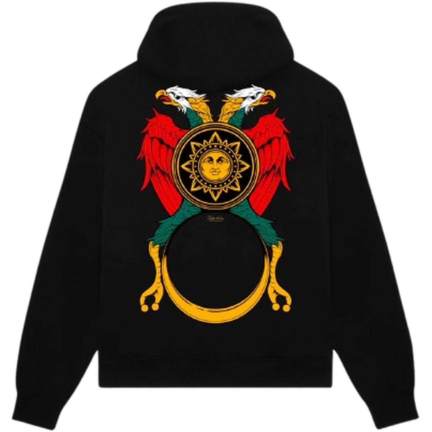 Felpe con cappuccio Uomo Dolly Noire - Asso di Denari Hoodie - Nero