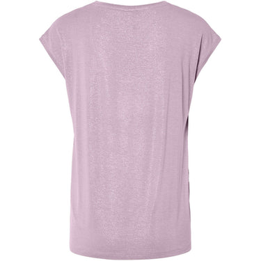 T-shirt Donna Pieces - Pcalice Ss Glitter Tee Jrs Noos Bc - Viola
