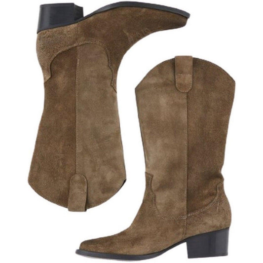 Stivali Donna Pieces - Salwa Suede Boot - Marrone