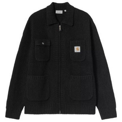 Giacche Uomo Carhartt Wip - Chore Knit Jacket - Nero