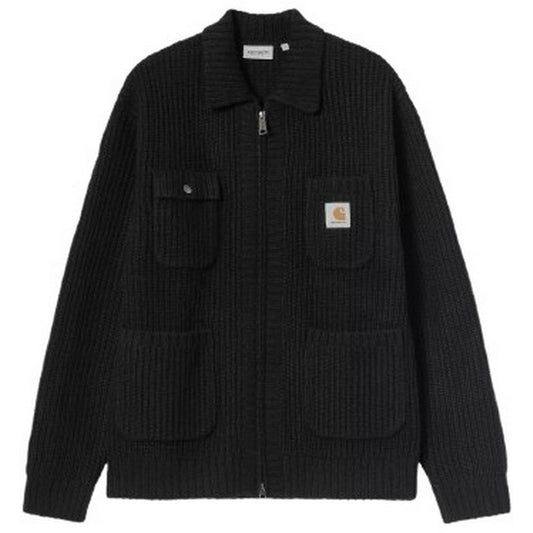 Giacche Uomo Carhartt Wip - Chore Knit Jacket - Nero