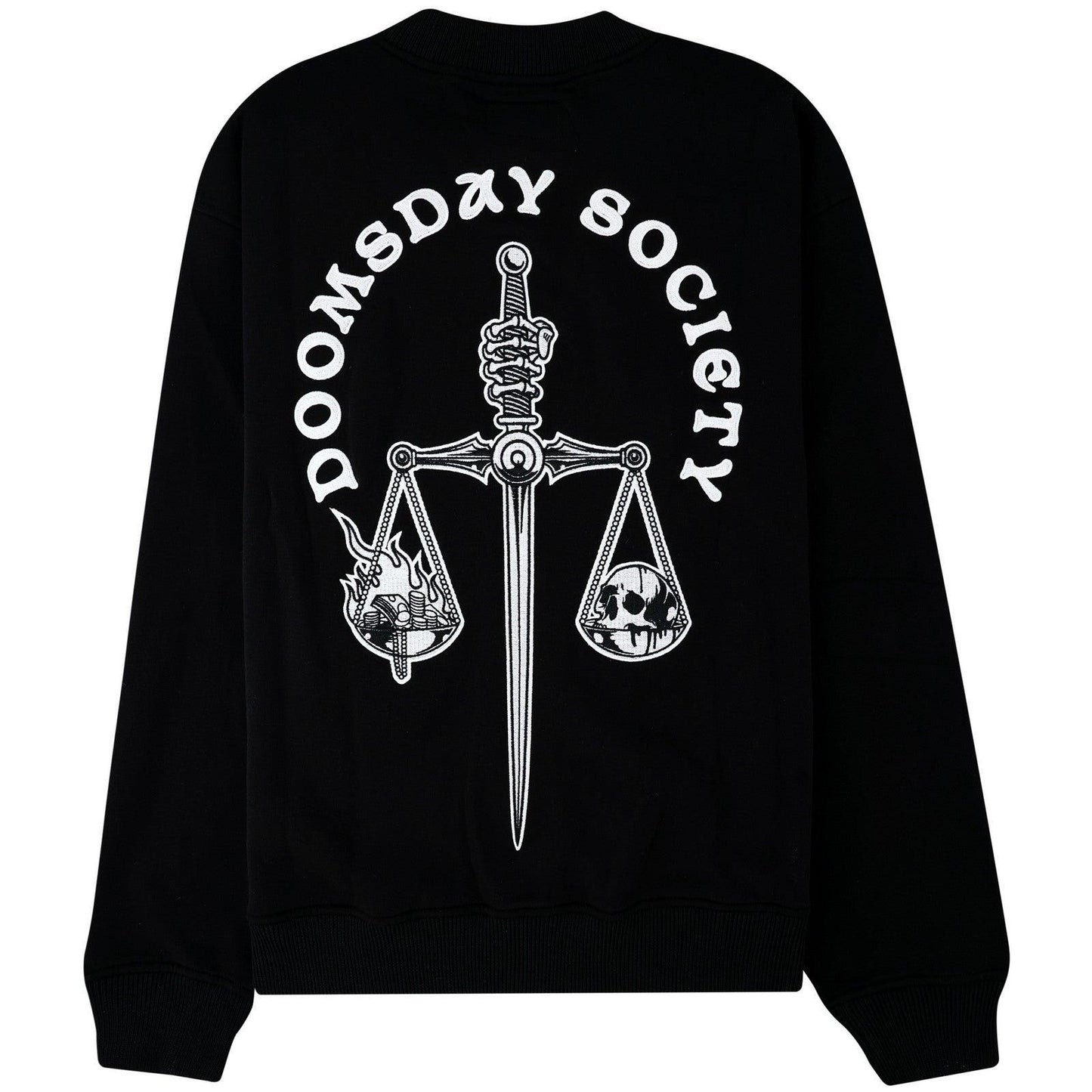 Felpe senza cappuccio Uomo Doomsday - Justice Varsity Crewneck - Nero