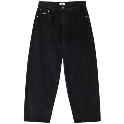 Pantaloni Uomo Obey - Bigwig Baggy Corduroy Pant - Nero