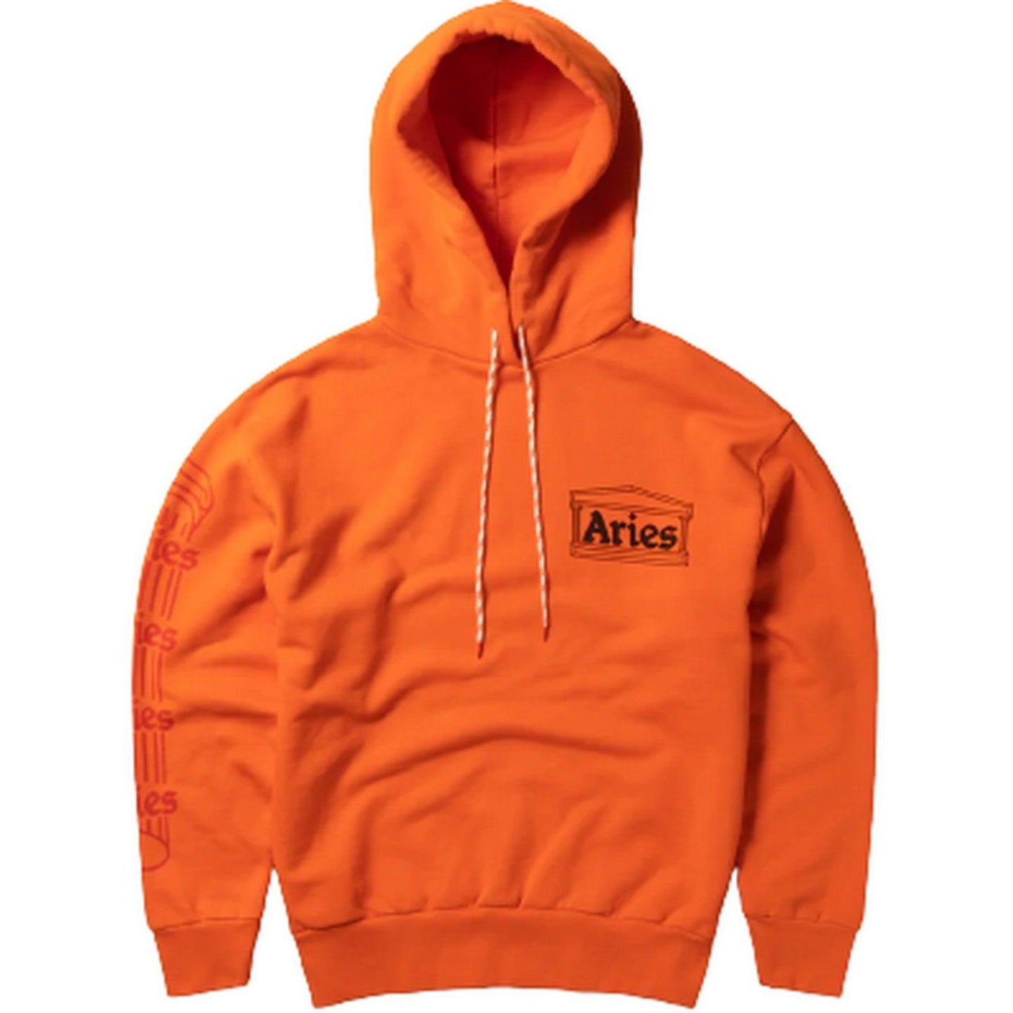 Felpe con cappuccio Uomo Aries - Column Hoodie - Arancione