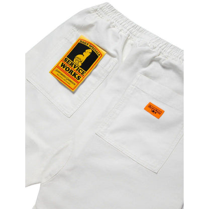 Bermuda Uomo Service Works - Classic Canvas Chef Shorts - Bianco