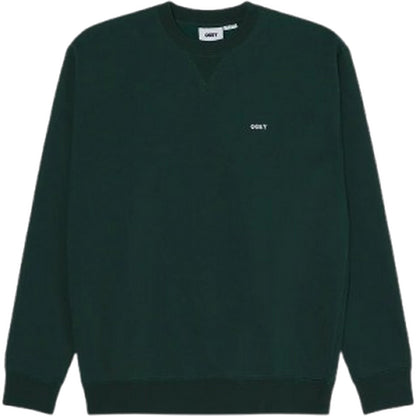 Felpe senza cappuccio Uomo Obey - Established Works Bold Crew Ii Fleece - Verde