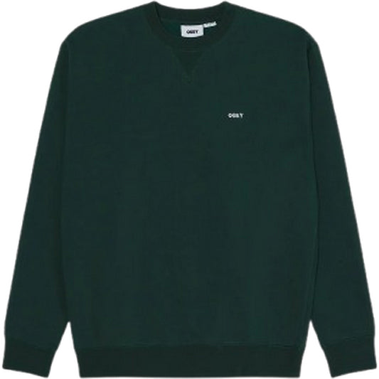 Felpe senza cappuccio Uomo Obey - Established Works Bold Crew Ii Fleece - Verde