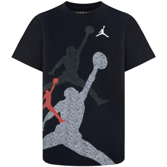 T-shirt Ragazzi Unisex Jordan - Jdb Gradient Stacked Jm Ss Tee - Nero