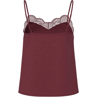 Canotte e top Donna Pieces - Pctiffany Strap Lace Top Noos Bc - Rosso