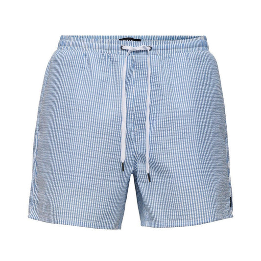 Pantaloncini e calzoncini Uomo Only & Sons - Onsted Swim Seersucker Gw 1841 - Celeste