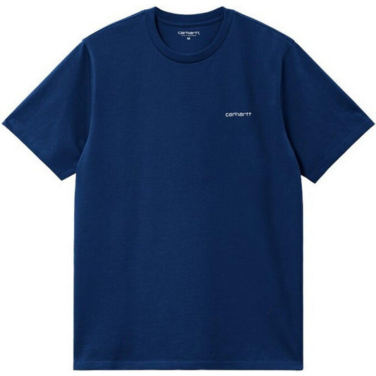 T-shirt Uomo Carhartt Wip - S/S Script Embroidery T-Shirt - Blu