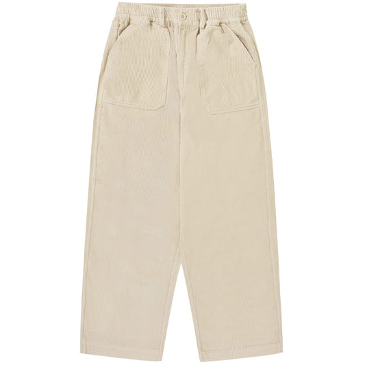 Pantaloni Unisex KAPPY DESIGN - One Tuck Fatigue Corduroy Pants - Bianco