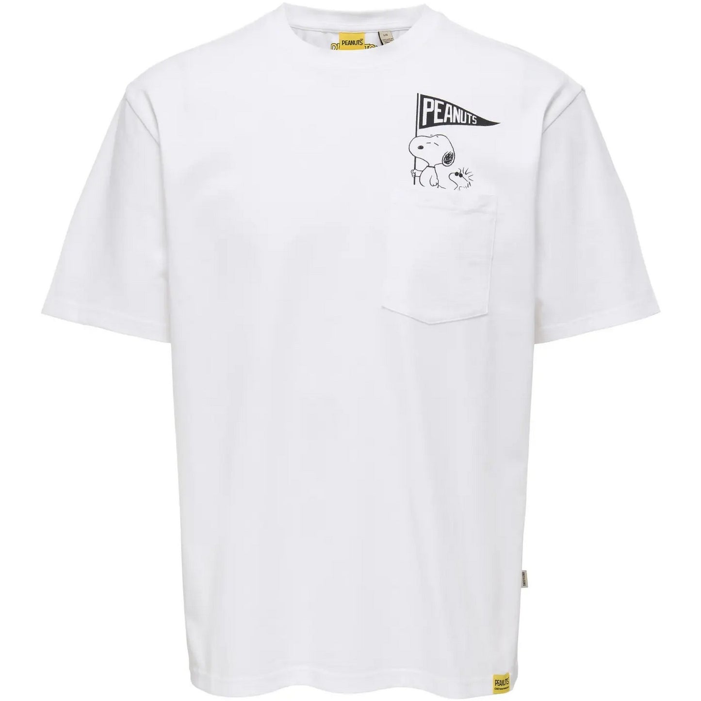 T-shirt Uomo Only & Sons - Onspeanuts Rlx Ss Pct Lic Tee - Bianco