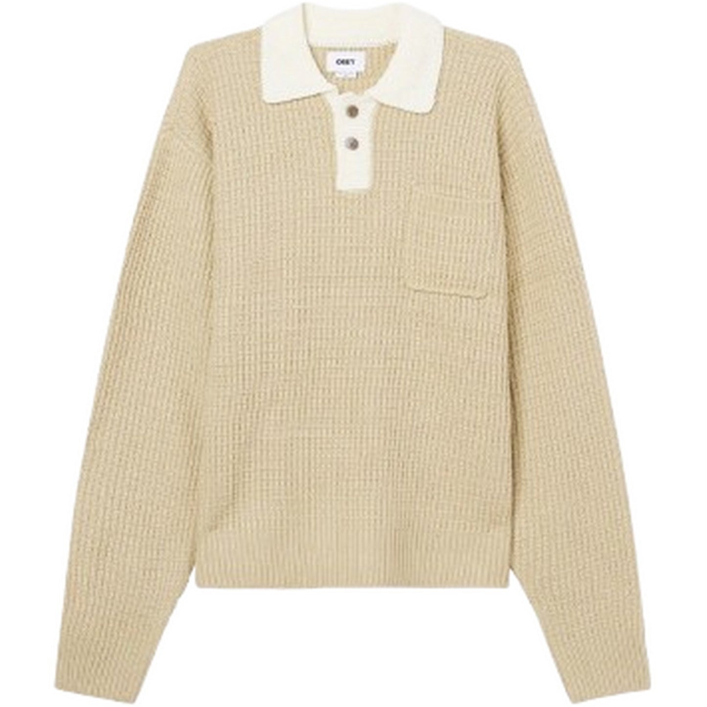 Maglie a manica lunga Uomo Obey - Danny Polo Sweater - Beige