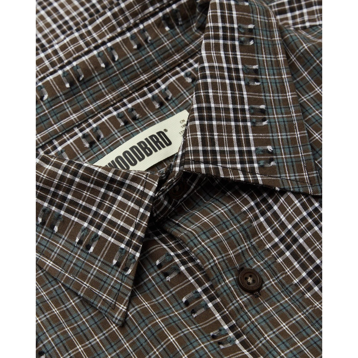 Camicie casual Uomo Woodbird - WBBuzo Woma Check Shirt - Marrone