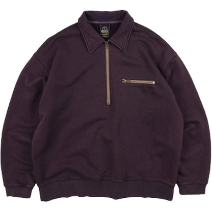Maglie a manica lunga Uomo Frizmworks - Vintage Dyeing Half Zip Sweat - Viola