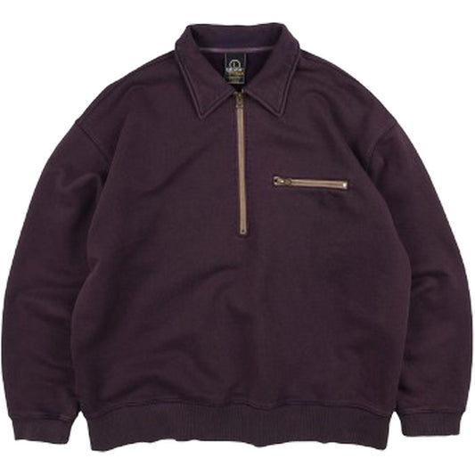 Maglie a manica lunga Uomo Frizmworks - Vintage Dyeing Half Zip Sweat - Viola
