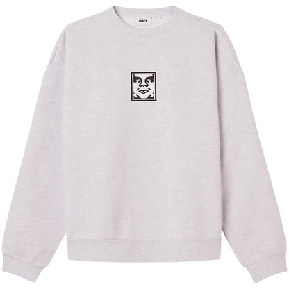 Felpe senza cappuccio Unisex Obey - Icon Extra Heavy Crew Ii Fleece - Grigio
