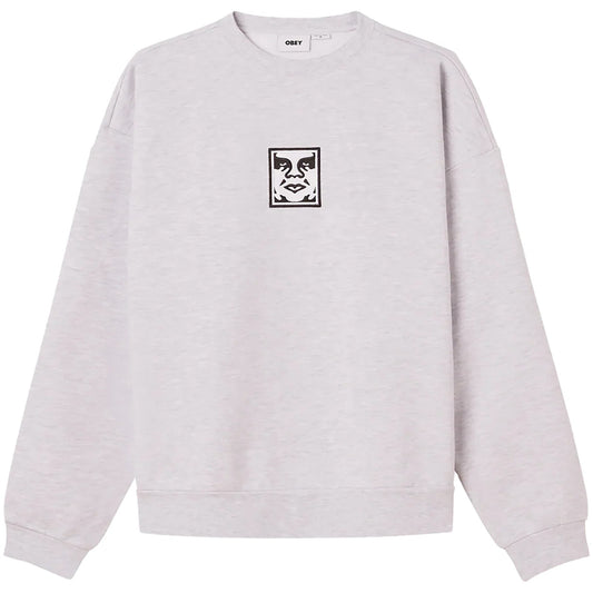 Felpe senza cappuccio Unisex Obey - Icon Extra Heavy Crew Ii Fleece - Grigio
