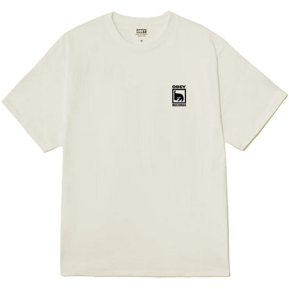T-shirt Uomo Obey - Obey Come Lose Your Hearing Tee - Bianco