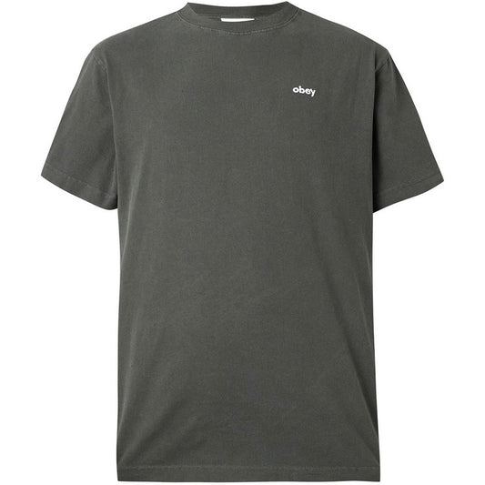 T-shirt Unisex Obey - Lowercase Pigment Tee Ss - Nero