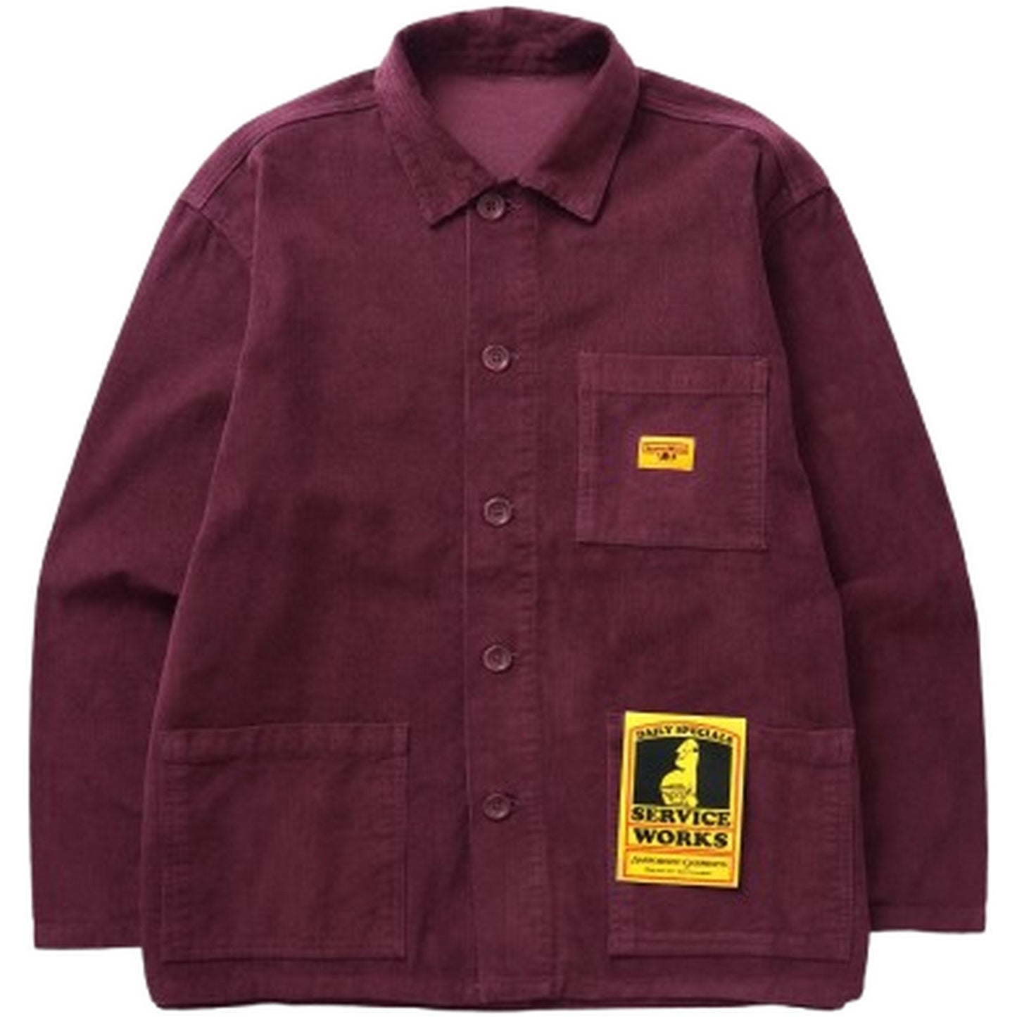 Giacche Uomo Service Works - Corduroy Coverall Jacket - Viola