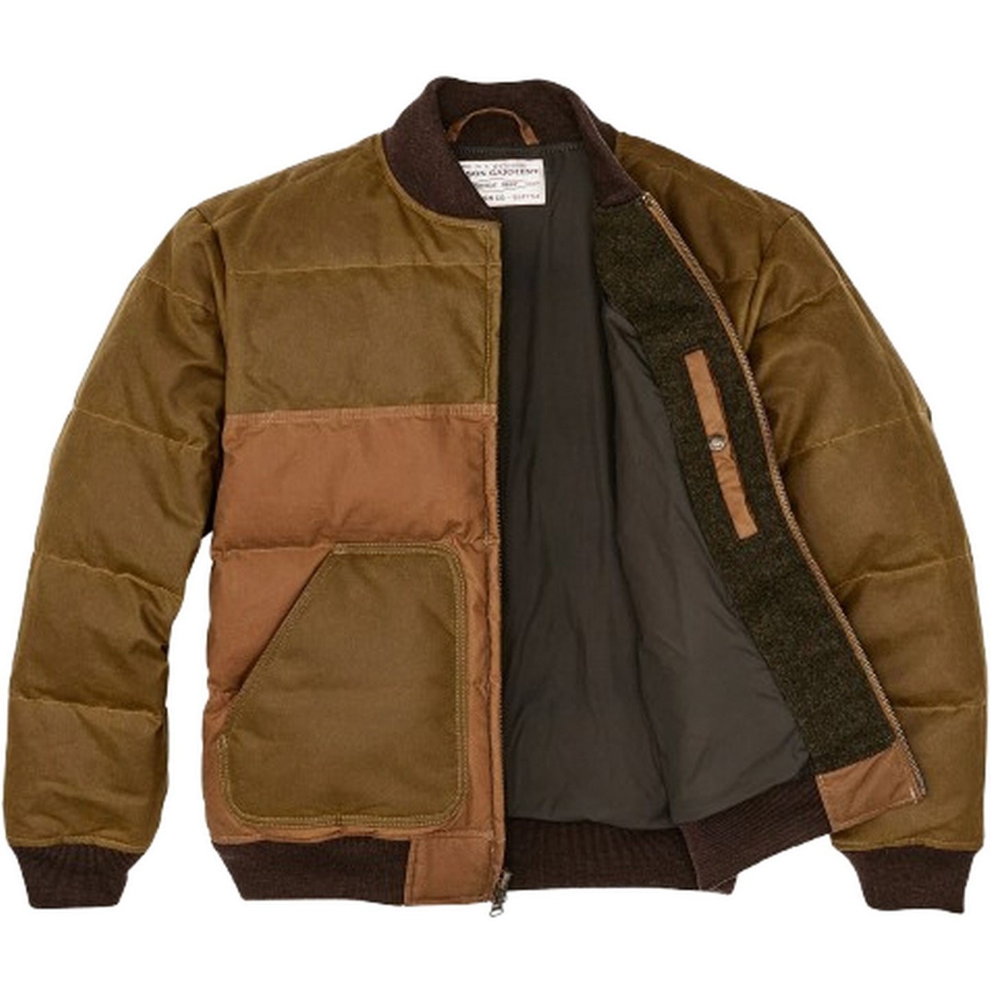 Giubbini Uomo Filson - Down Bomber Jacket Oil Shelter Cloth - Marrone