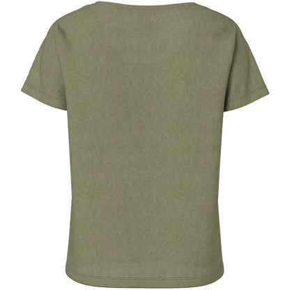 T-shirt Donna Pieces - Pcsophie Ss U-Neck Tee Jrs Noos Bc - Verde