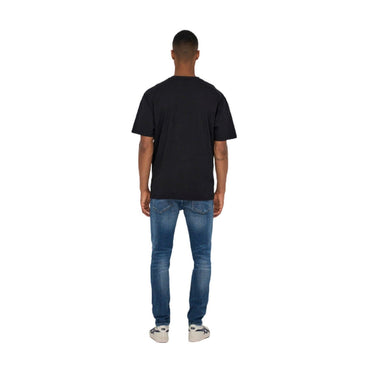 T-shirt pour hommes Only & Sons - Onsfred Rlx Ss Tee Noos - Noir