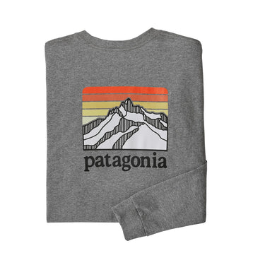 Maglie a manica lunga Uomo Patagonia - M's L/S Line Logo Ridge ResponsibiliTee - Grigio