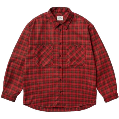 Camicie casual Uomo KAPPY DESIGN - Two Pocket Flannel Check Shirt - Rosso