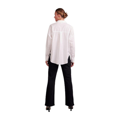 Camicie Donna Pieces - Pctanne Ls Loose Shirt Noos Bc - Bianco