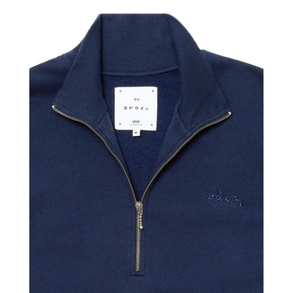 Felpe senza cappuccio Uomo Edwin - Koji Half Zip Sweat - Blu