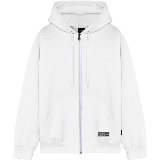 Felpe con cappuccio Uomo Propaganda - Zip Hoodie Label Camo - Bianco