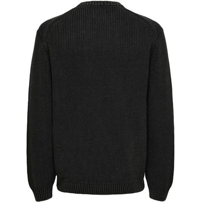 Maglie Uomo Only & Sons - Onsrosu Vin 7 Wash Crew Knit - Nero