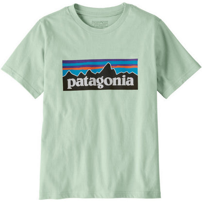 T-shirt Ragazzi Unisex Patagonia - K's P-6 Logo T-Shirt - Bianco