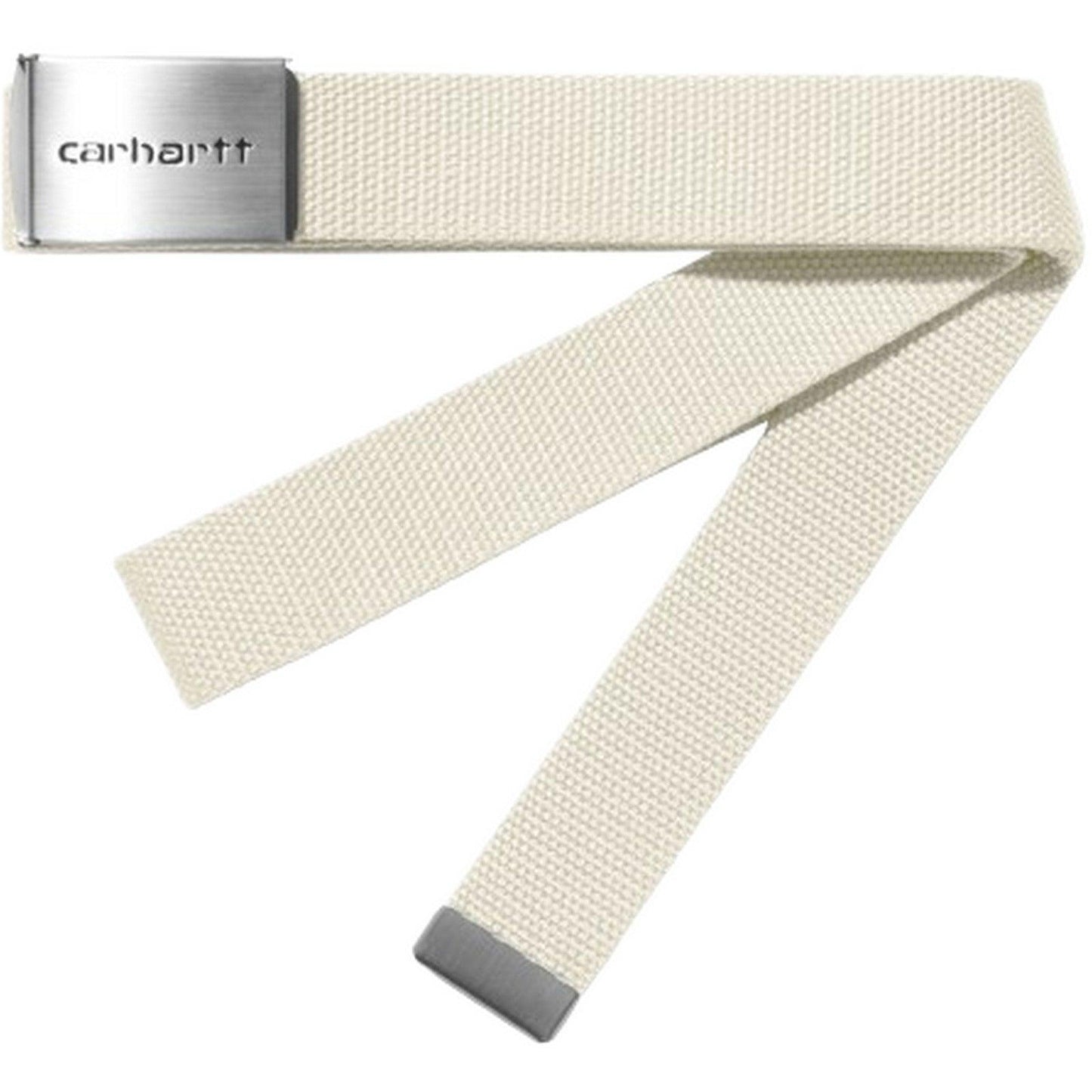Cinture Unisex Carhartt Wip - Clip Belt Chrome - Bianco