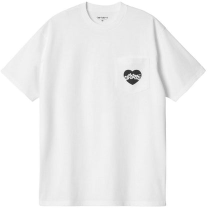 T-shirt Uomo Carhartt Wip - S/S Amour Pocket T-Shirt - Bianco