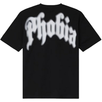 T-shirt Uomo Phobia - Black T-Shirt With Phobia Foggy Logo Print - Nero