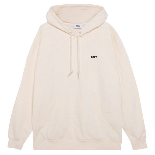 Felpe con cappuccio Uomo Obey - Obey Lisbon Icon Fleece - Bianco