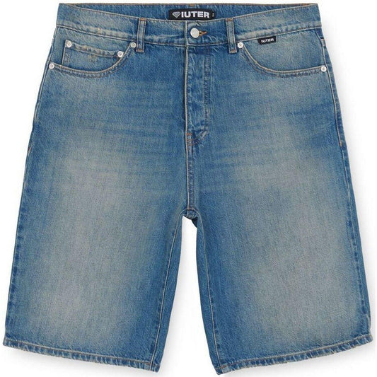 Bermuda Uomo Iuter - Loose Denim Shorts - Blu