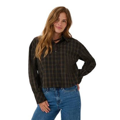 Camicie Donna Kaffe - KAhelie check shirt - Nero