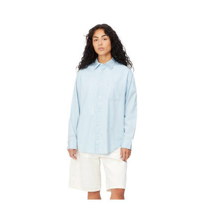 Camicie Donna Carhartt Wip - W' L/S Kingston Shirt - Celeste