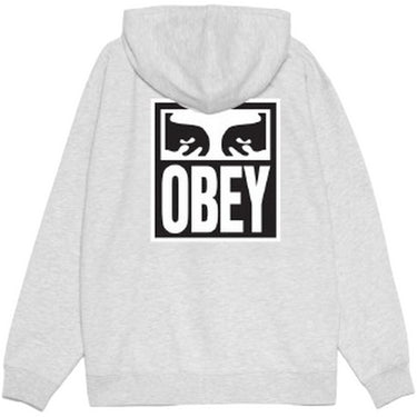 Męskie bluzy z kapturem Obey — Polar Premium z kapturem Obey Eyes Icon — szary