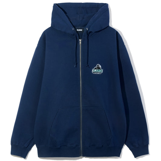 Felpe con cappuccio Unisex XLarge - Slanted Og Zip Hooded Sweatshirt - Blu