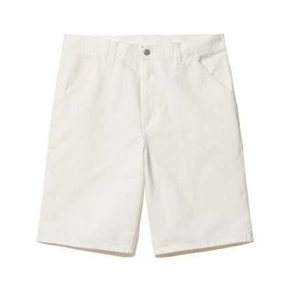 Bermuda Unisex Carhartt Wip - Single Knee Short - Bianco