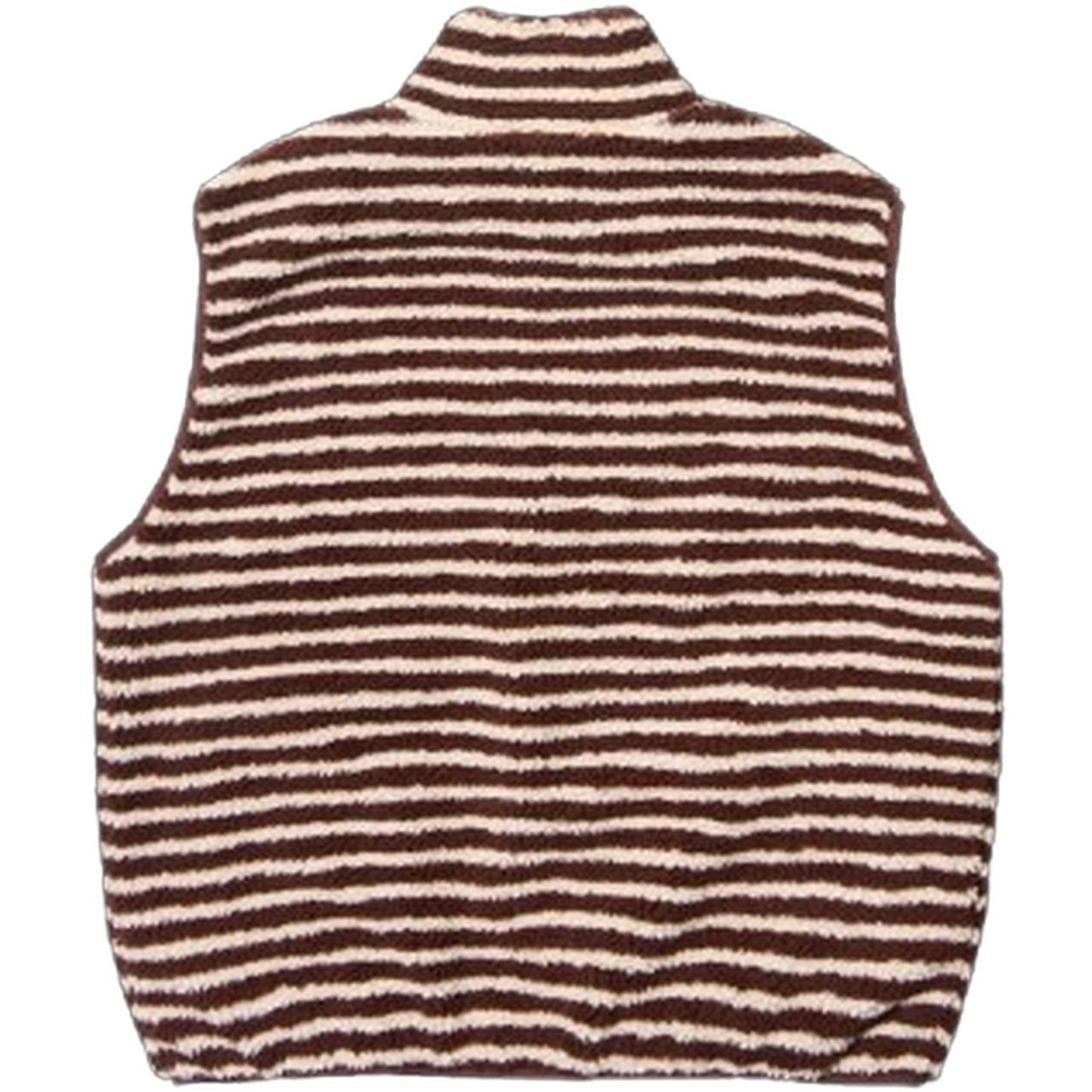 Gilet Uomo KAPPY DESIGN - Stripe Fleece Zipper Vest - Marrone